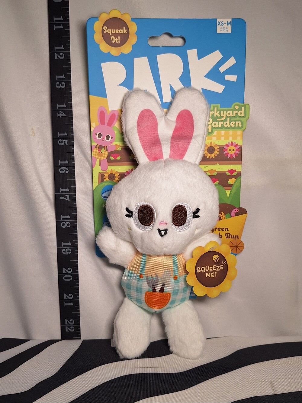 NWT Bark Green Thumb Bun Dog Toy XS-M